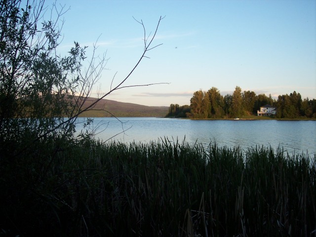 View from free Burns Lake Municipal campsite